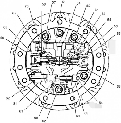 PC30/PC30-7/PC35/PC40 Suku Cadang Excavator Travel Plantary Gear 1st Carrier Assy
